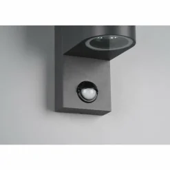 Luminaires Trio Applique murale d'extérieur Trio Roya Anthracite, 2 lumières, Détecteur de mouvement