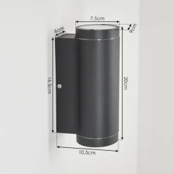 hofstein Applique murale d'extérieur Cebuentos Anthracite, 2 lumières