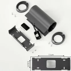 hofstein Applique murale d'extérieur Cebuentos Anthracite, 2 lumières