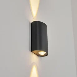 hofstein Applique murale d'extérieur Oiba LED Gris, 1 lumière