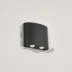 hofstein Applique murale d'extérieur Oiba LED Gris, 1 lumière