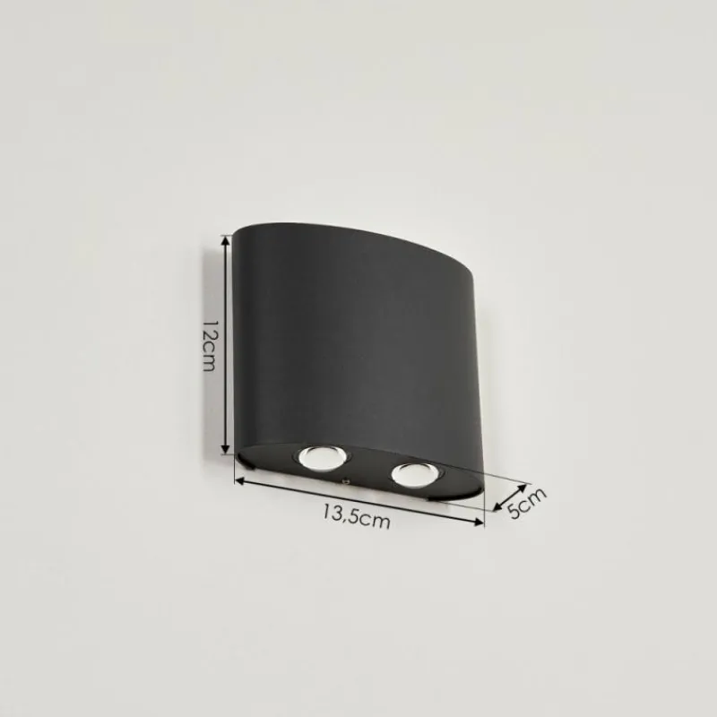 hofstein Applique murale d'extérieur Oiba LED Gris, 1 lumière