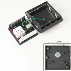 hofstein Applique murale d'extérieur Oiba LED Gris, 1 lumière