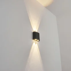 hofstein Applique murale d'extérieur Oiba LED Gris, 1 lumière