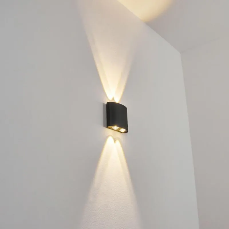 hofstein Applique murale d'extérieur Oiba LED Gris, 1 lumière