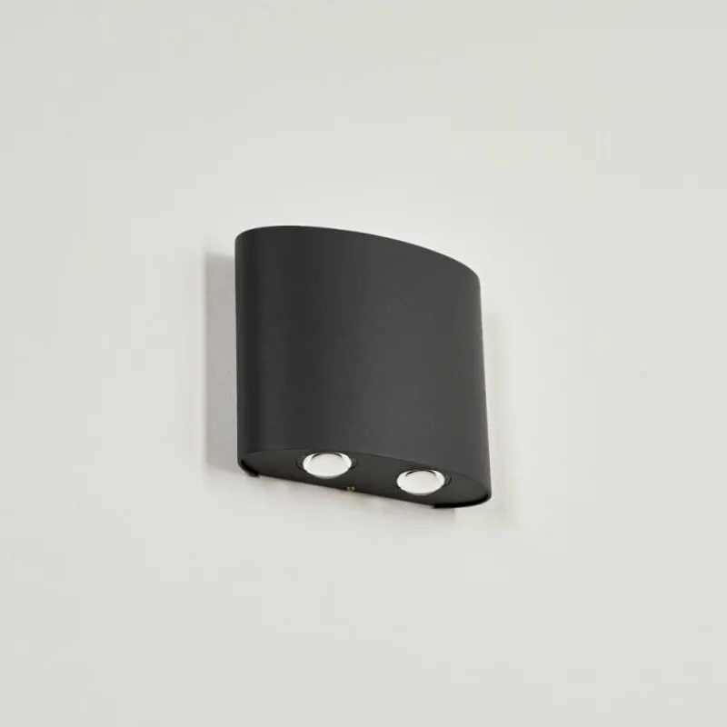 hofstein Applique murale d'extérieur Oiba LED Gris, 1 lumière