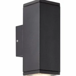 Luminaires Brilliant Applique murale d'extérieur Brilliant Hally Anthracite, 2 lumières