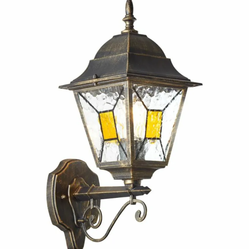 Luminaires Rustiques-Luminaires Brilliant Applique murale d'extérieur Brilliant Janel Noir, 1 lumière