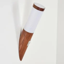 hofstein Applique murale d'extérieur Gaborone Brun, Couleur bois, 1 lumière, Détecteur de mouvement