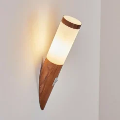 hofstein Applique murale d'extérieur Gaborone Brun, Couleur bois, 1 lumière, Détecteur de mouvement