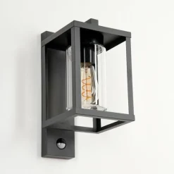 hofstein Applique murale d'extérieur Parkkola Anthracite, 1 lumière, Détecteur de mouvement