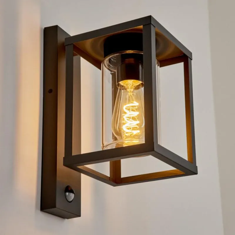 hofstein Applique murale d'extérieur Parkkola Anthracite, 1 lumière, Détecteur de mouvement