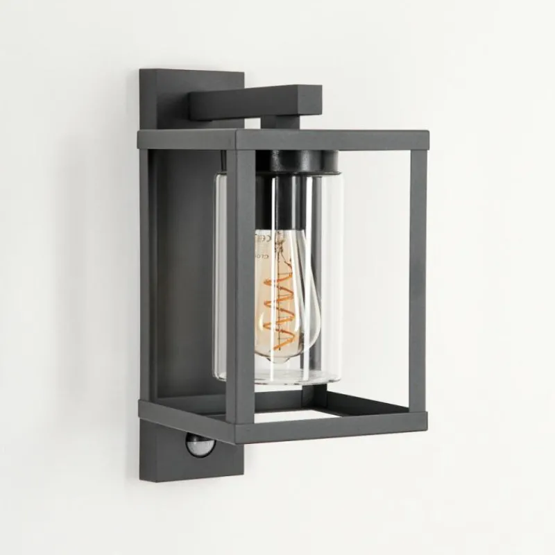 hofstein Applique murale d'extérieur Parkkola Anthracite, 1 lumière, Détecteur de mouvement