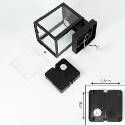 hofstein Applique murale d'extérieur Terioja Noir, 1 lumière