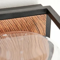 hofstein Applique murale d'extérieur Palanga Brun, Couleur bois, Noir, 1 lumière