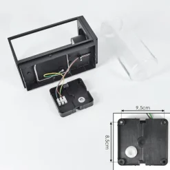 hofstein Applique murale d'extérieur Palanga Brun, Couleur bois, Noir, 1 lumière