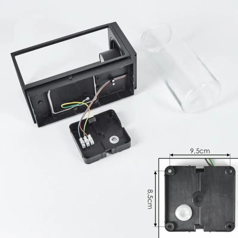 hofstein Applique murale d'extérieur Palanga Brun, Couleur bois, Noir, 1 lumière