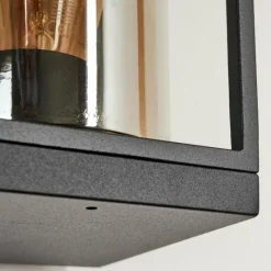 hofstein Applique murale d'extérieur Palanga Brun, Couleur bois, Noir, 1 lumière