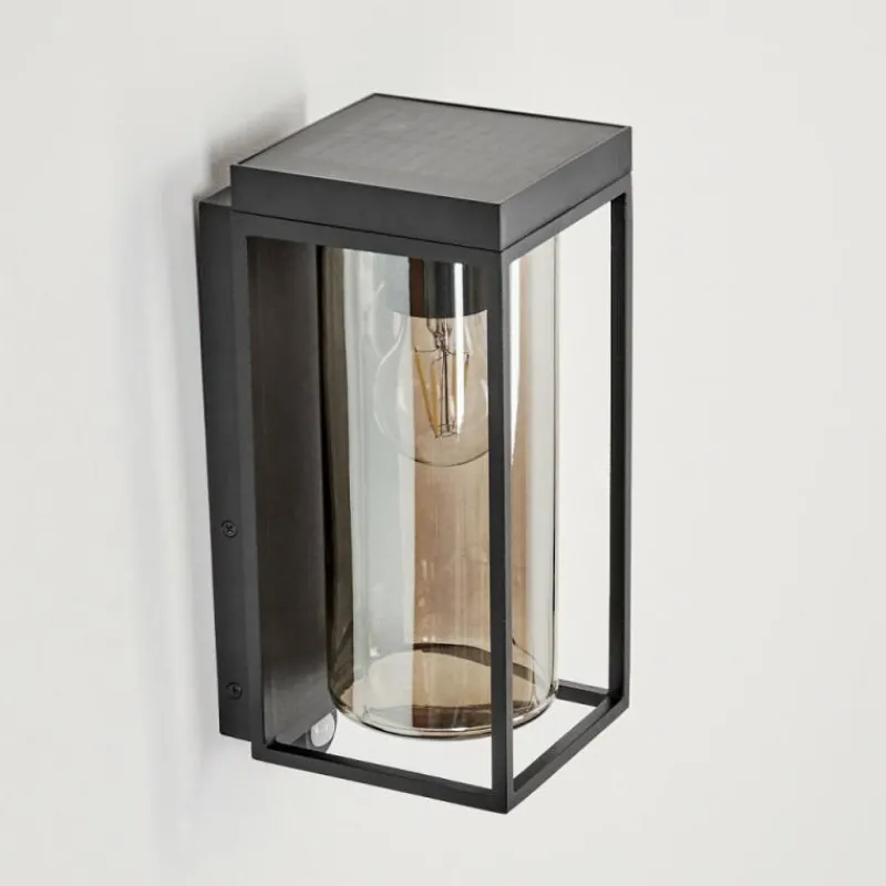 hofstein Applique murale d'extérieur Palanga LED Noir, 1 lumière, Détecteur de mouvement