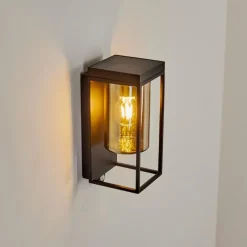 hofstein Applique murale d'extérieur Palanga LED Noir, 1 lumière, Détecteur de mouvement