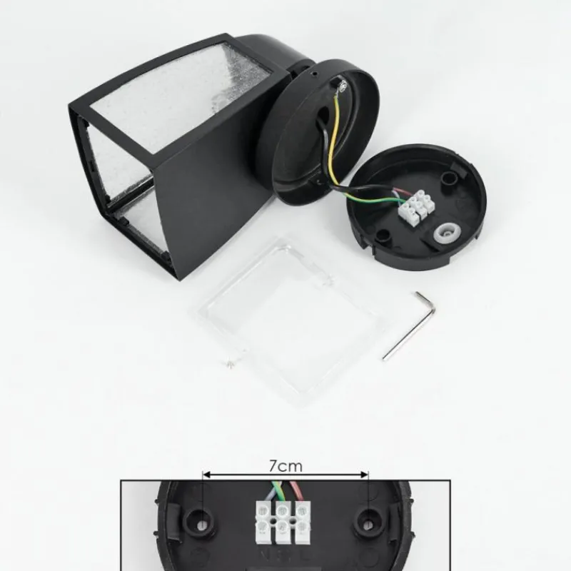 hofstein Applique murale d'extérieur Trosa Noir, 1 lumière