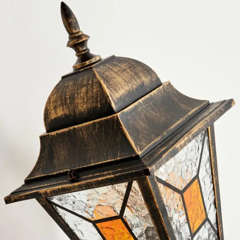 Luminaires Rustiques-hofstein Applique murale d'extérieur Halla Ancien, Or, Noir, 1 lumière