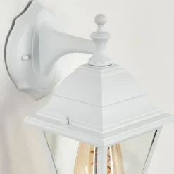 Luminaires Rustiques-hofstein Applique murale d'extérieur Halla Blanc, 1 lumière