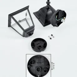 Luminaires Rustiques-hofstein Applique murale d'extérieur Halla Noir, 1 lumière