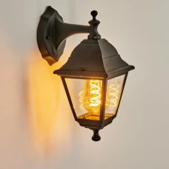 Luminaires Rustiques-hofstein Applique murale d'extérieur Halla Noir, 1 lumière