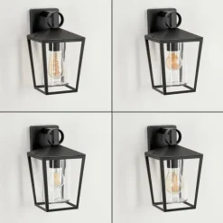 hofstein Applique murale d'extérieur Heinonen Noir, 1 lumière