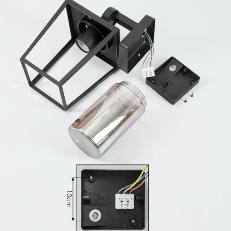 hofstein Applique murale d'extérieur Heinonen Noir, 1 lumière