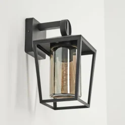 hofstein Applique murale d'extérieur Heinonen Noir, 1 lumière