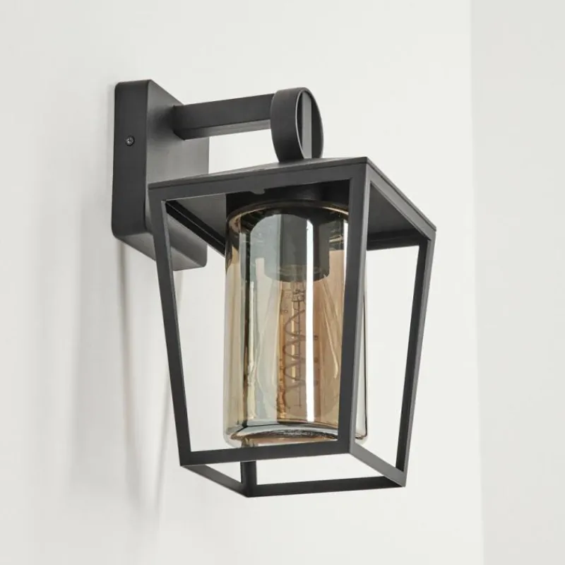 hofstein Applique murale d'extérieur Heinonen Noir, 1 lumière