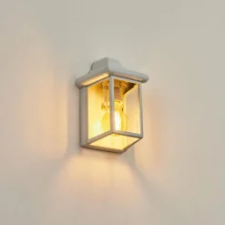 Lampes Vintages & Rétros-hofstein Applique murale d'extérieur Murto Blanc, 1 lumière