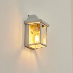 Lampes Vintages & Rétros-hofstein Applique murale d'extérieur Murto Blanc, 1 lumière