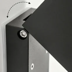 hofstein Applique murale d'extérieur Holiseva LED Noir, 1 lumière