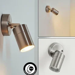 hofstein Applique murale d'extérieur Corneda Acier inoxydable, 1 lumière