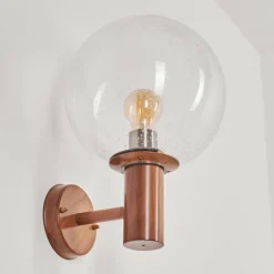 hofstein Applique murale d'extérieur Bubodefo Brun, Couleur bois, 1 lumière