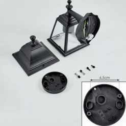 Luminaires Rustiques-hofstein Applique murale d'extérieur Murto Noir, 1 lumière