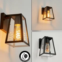 Lampes Vintages & Rétros-hofstein Applique murale d'extérieur Juanico Noir, 1 lumière