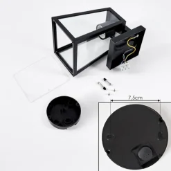 Lampes Vintages & Rétros-hofstein Applique murale d'extérieur Juanico Noir, 1 lumière