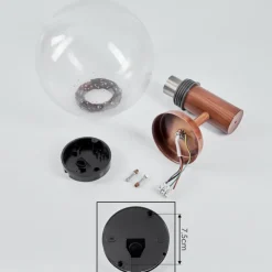 Lampes Vintages & Rétros-hofstein Applique murale d'extérieur Bubodefo Brun, Couleur bois, 1 lumière, Détecteur de mouvement