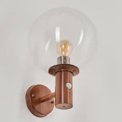 Lampes Vintages & Rétros-hofstein Applique murale d'extérieur Bubodefo Brun, Couleur bois, 1 lumière, Détecteur de mouvement