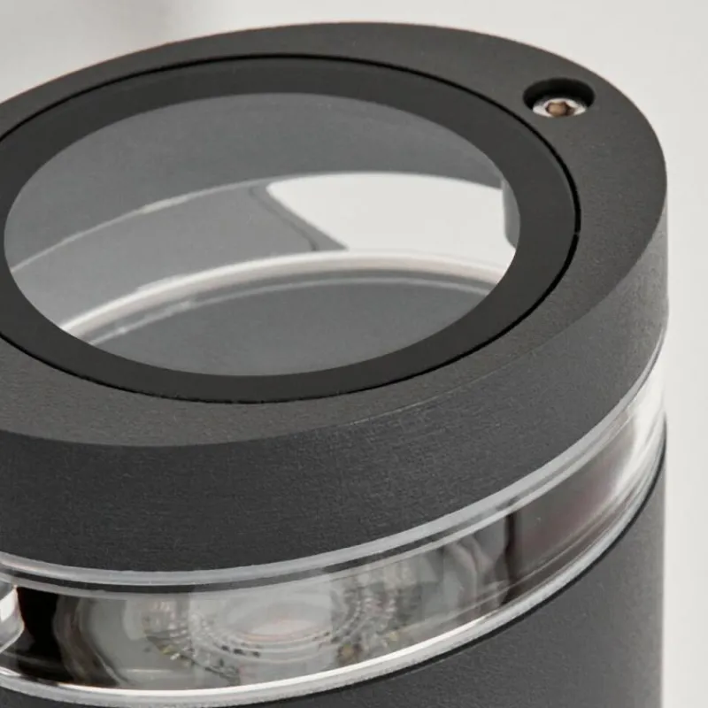 hofstein Applique murale d'extérieur Poupas Anthracite, 2 lumières