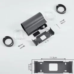 hofstein Applique murale d'extérieur Poupas Anthracite, 2 lumières