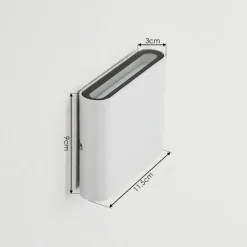 hofstein Applique murale d'extérieur Tammisaari LED Transparent, Blanc, 1 lumière