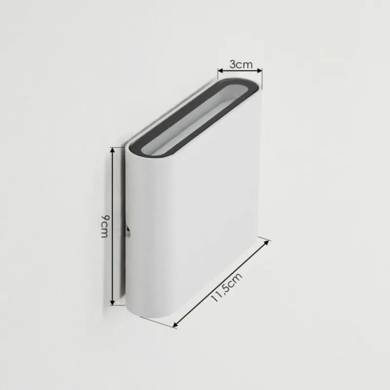 hofstein Applique murale d'extérieur Tammisaari LED Transparent, Blanc, 1 lumière