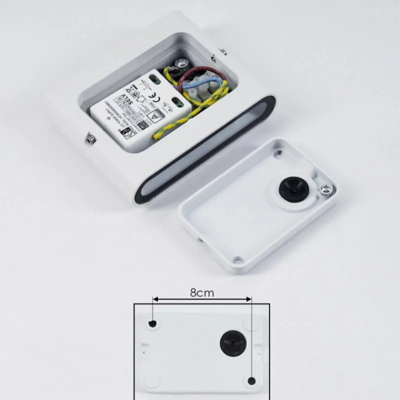 hofstein Applique murale d'extérieur Tammisaari LED Transparent, Blanc, 1 lumière