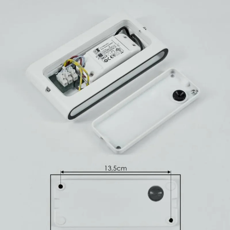 hofstein Applique murale d'extérieur Tammisaari LED Transparent, Blanc, 1 lumière