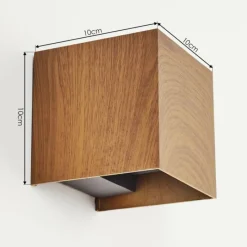 Luminaires Scandinaves-hofstein Applique murale d'extérieur Tamarin LED Anthracite, Brun, Couleur bois, 1 lumière